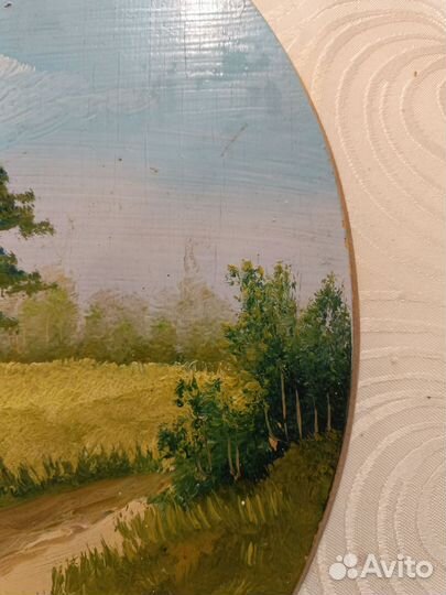 Картина маслом полевой пейзаж