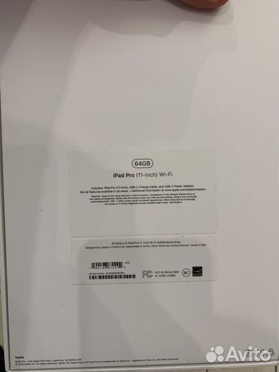 iPad pro 11 2018 64gb