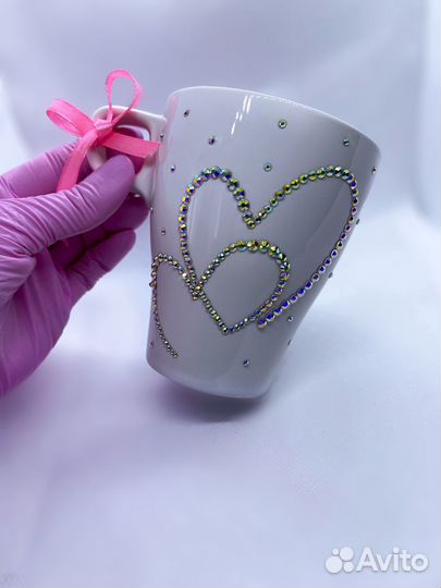 Кружка со стразами