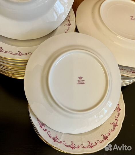 Чешский фарфор: новые тарелки 3 вида по 12 шт