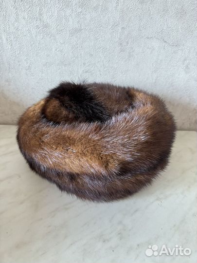 Шапка норковая женская СССР 56р для фотосессии