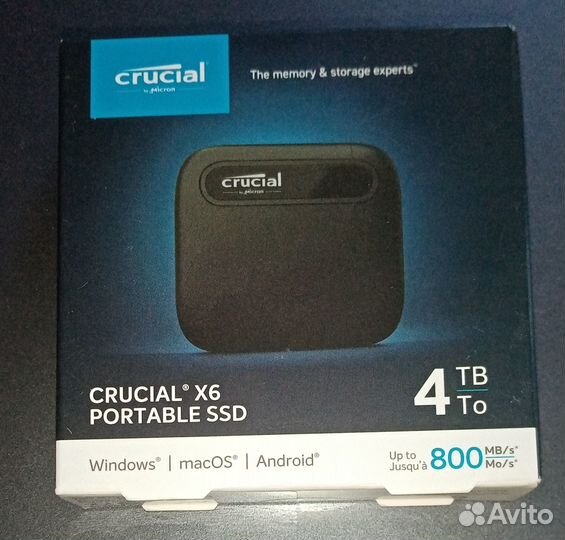 Внешний SDD Crucial X6 Portable 4TB ct4000x6ssd9