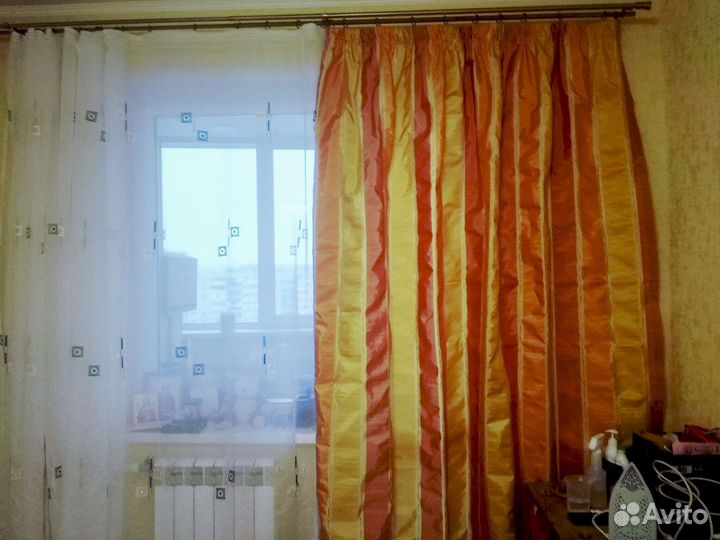 Шторы 2шт и широкий тюль