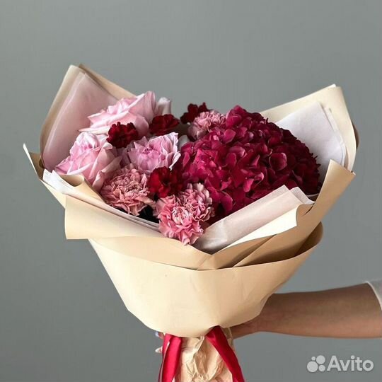 Букет «Страсть» с гортензией