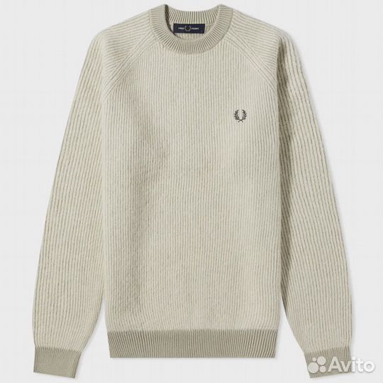 Fred perry alpaca blend ribbed knit свитер/джемпер