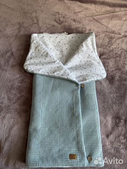 Конверт одеяло на выписку весна-осень