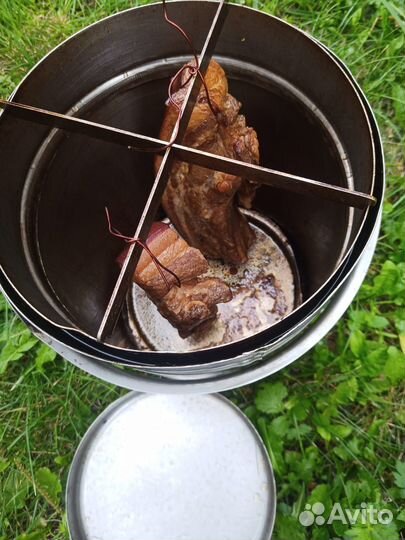 Коптильня горячего копчения из нержавейки СССР