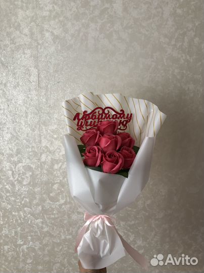 Букетики по 7 мыльных роз на 1 сентября