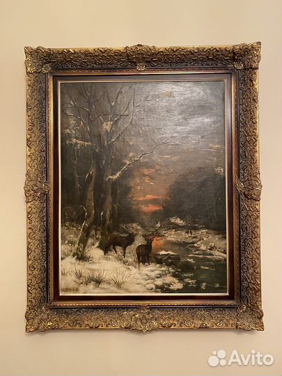 Картина Эдуарда Хайна конец 19 века