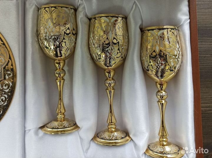 Подарочный набор для шампанского с росписью