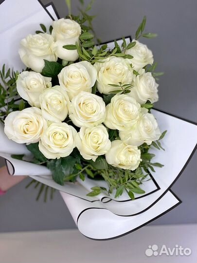 Белые розы букет доставка Самара