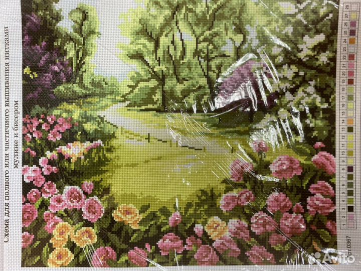 Вышивка, канва с рисунком