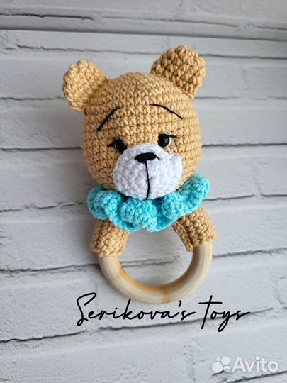 Погремушка для малыша вязаная погремушка