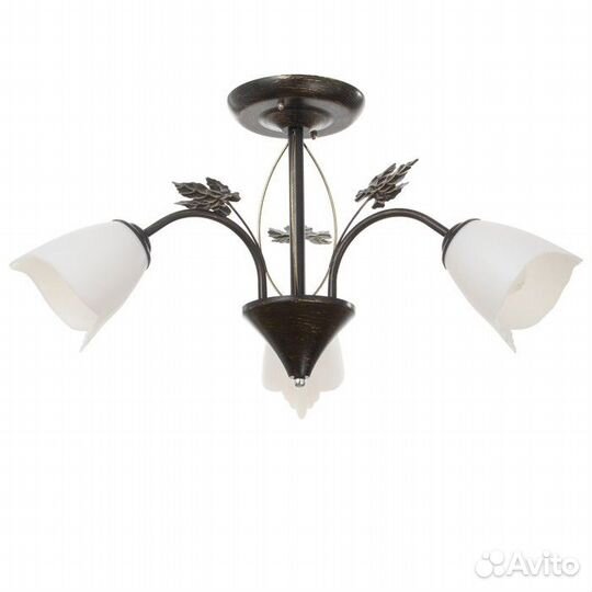 Люстра 'Сусана' 3х15Вт Е27 черный/золото 53х53х32с