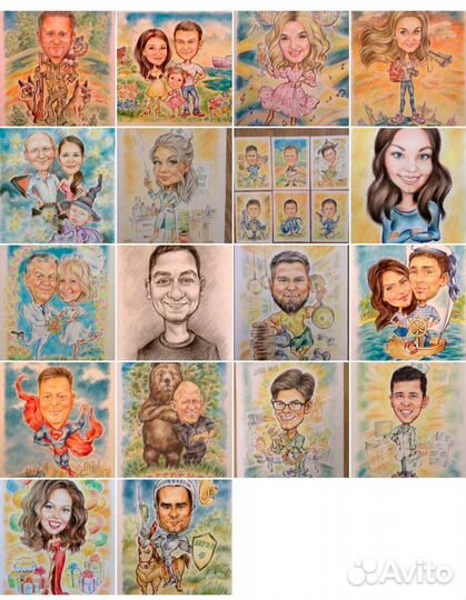 Художник шарж портрет по фото