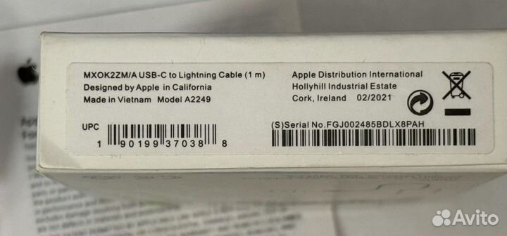 Кабель Apple usbc/Lightning Original