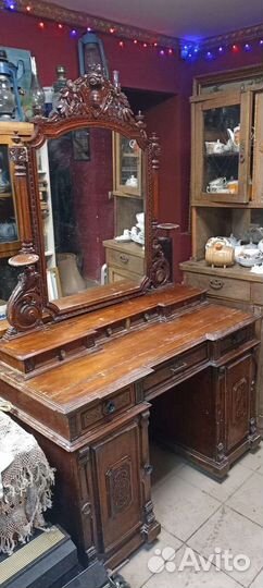 Стол письменный старинный трюмо секретер