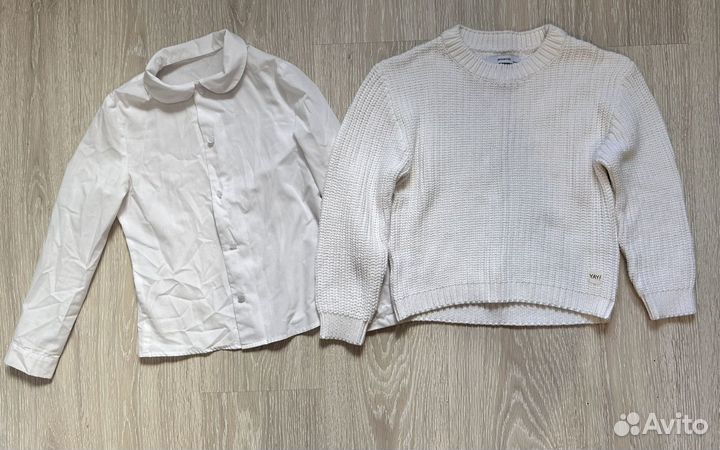 Рубашка школьная кардиган 134