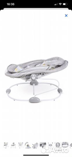 Детские электрокачели-шезлонг 2 в 1 Babyton