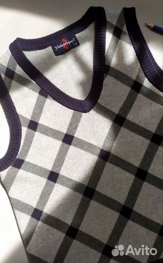 Жилетка трикотажная школьная для мальчика 130 см