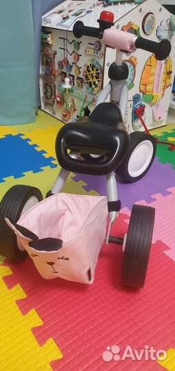 Беговел puky каталка Wutsch с сумкой, розовый