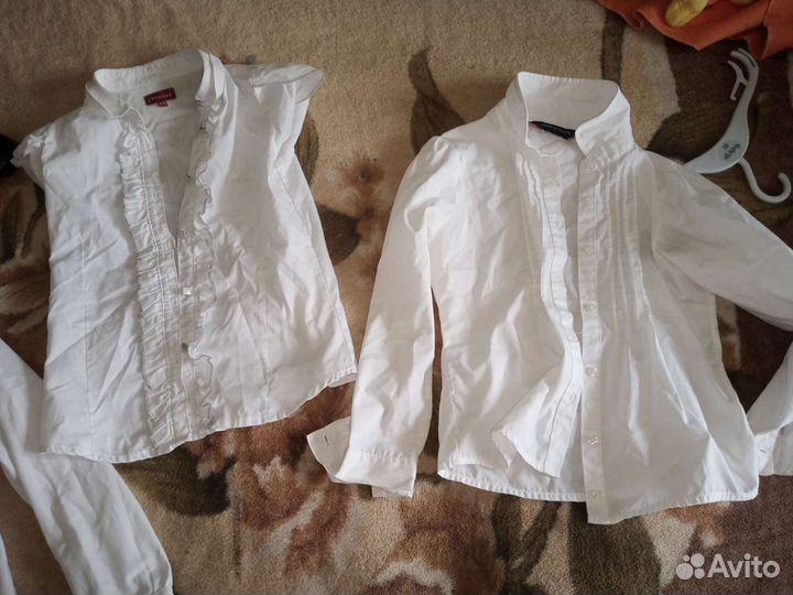 Блузки - рубашки школьные 7 -8 л