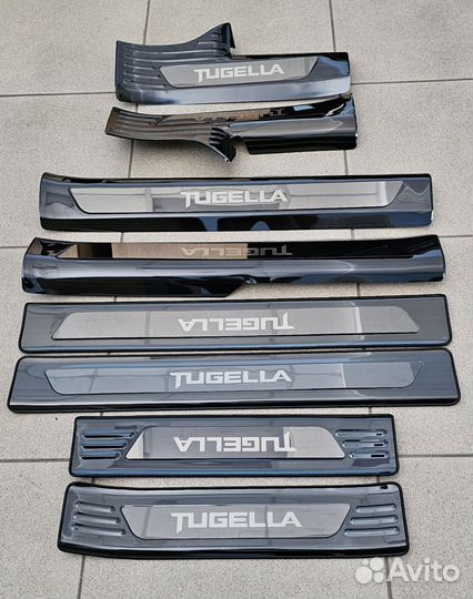 Защитные накладки порогов (8 штук) Geely Tugella