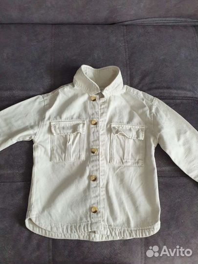 Джинсовая рубашка zara 104