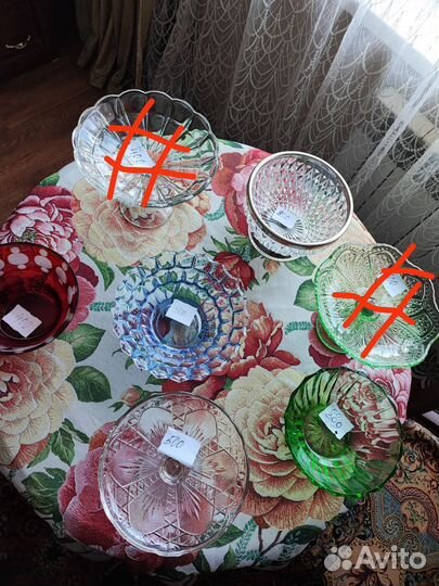 Ваза для фруктов на ножке СССР