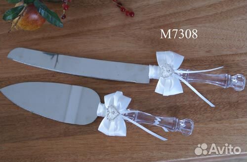 Нож и лопатка для свадебного торта