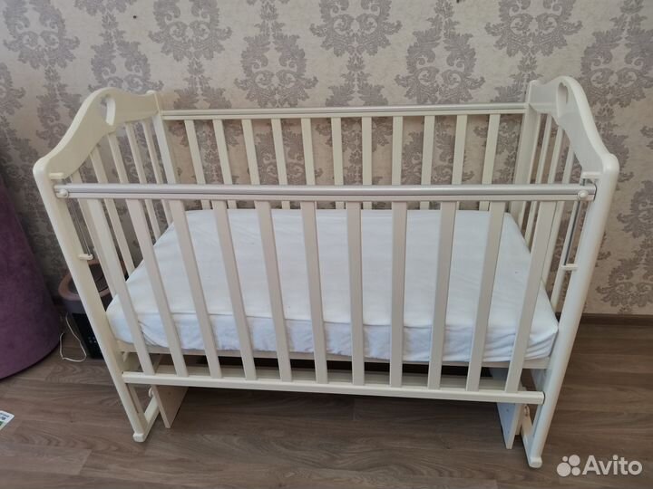 Детская кроватка Антел Каролина + матрас Plitex