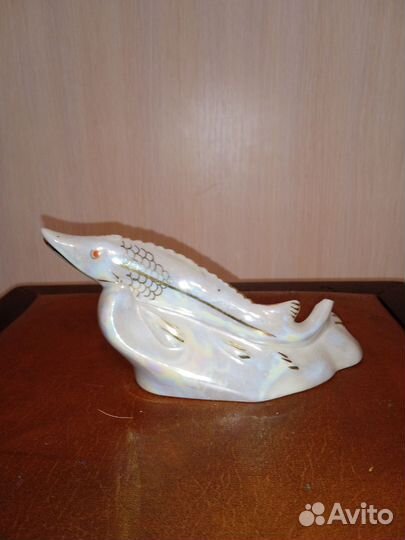 Статуэтка фарфор антиквариат щука гдр