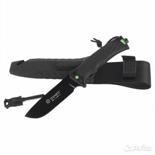 56857Нож туристический Ganzo G8012V2-BK с паракорд