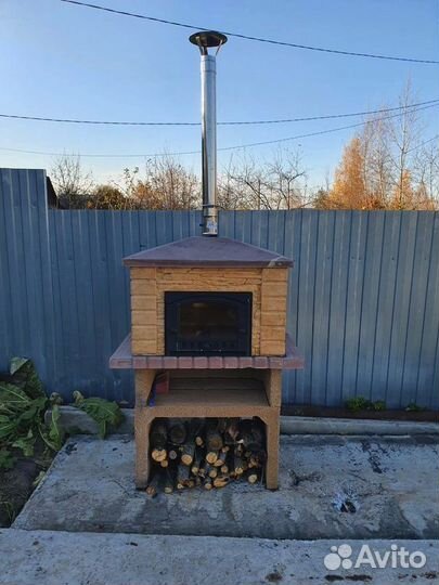 Русская печь для зоны барбекю