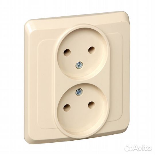 Розетка с рамкой PC16-005K двойная скрытая установ