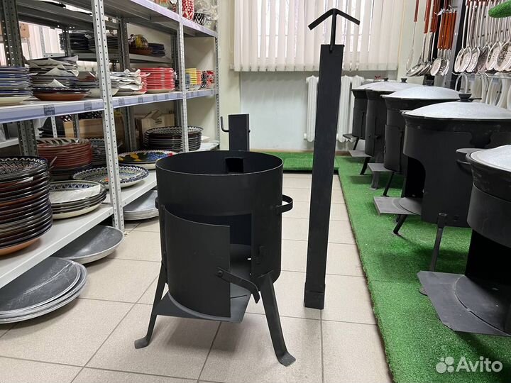 Казан печь с трубой шумовка специи