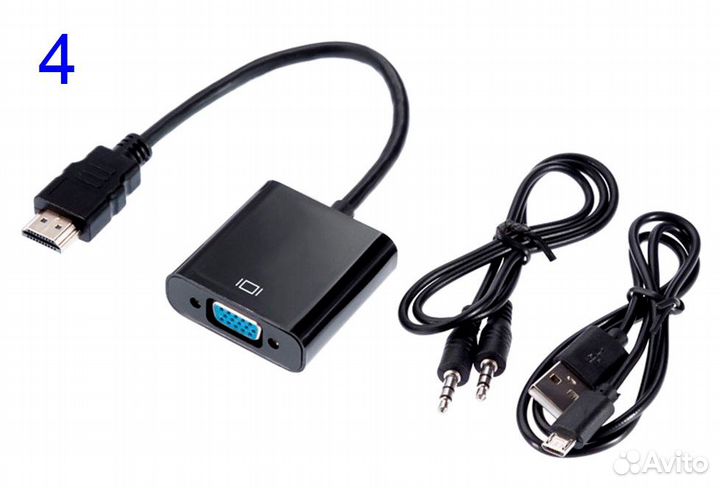 Переходник (адаптер, конвертер) hdmi, VGA, тюльпан