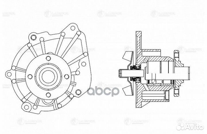 Насос водяной toyota LC prado 120 (03) 3.0D LWP