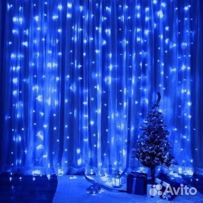Новогодняя гирлянда штора оптом