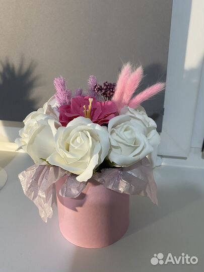 Букет роз из мыла