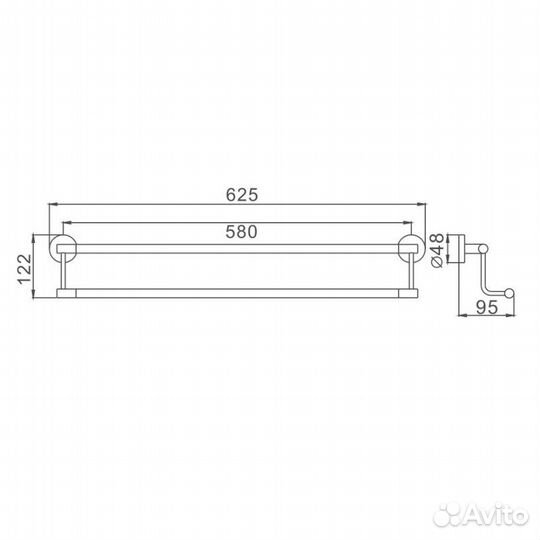 Полотенцедержатель Haiba HB8709, черный