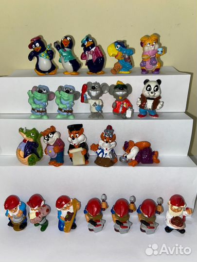 Киндер единички 90-е Бегемоты Пингвины Гномы др