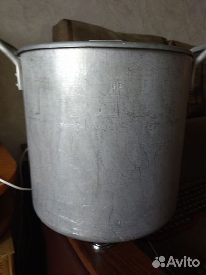 Кастрюля из алюминия СССР толстостенная на 30 л