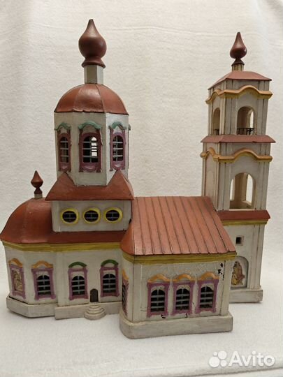 Макет Церкви. Дерево, резьба. Ручная работа. 20 в