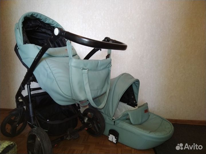 Коляска 2в1 эко-кожа