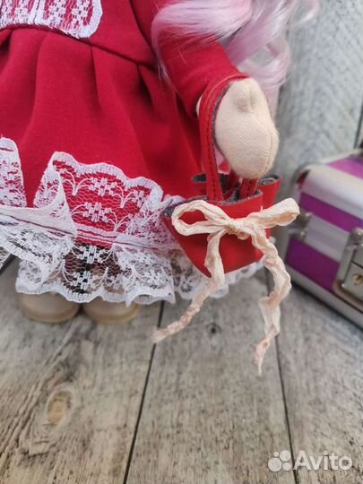 Кукла-мышка ручной работы с гардеробом