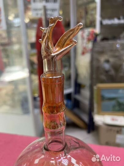 2 графина с лебедями. стекло СССР