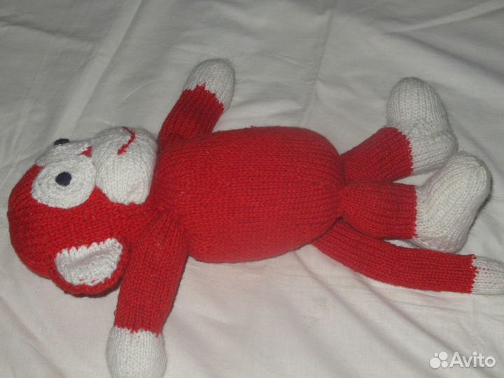 Вязанная игрушка Обезьянка. Ручная работа