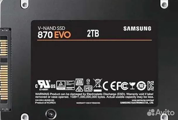 Внутренний накопитель samsung SSD 870 EVO, 2 тб