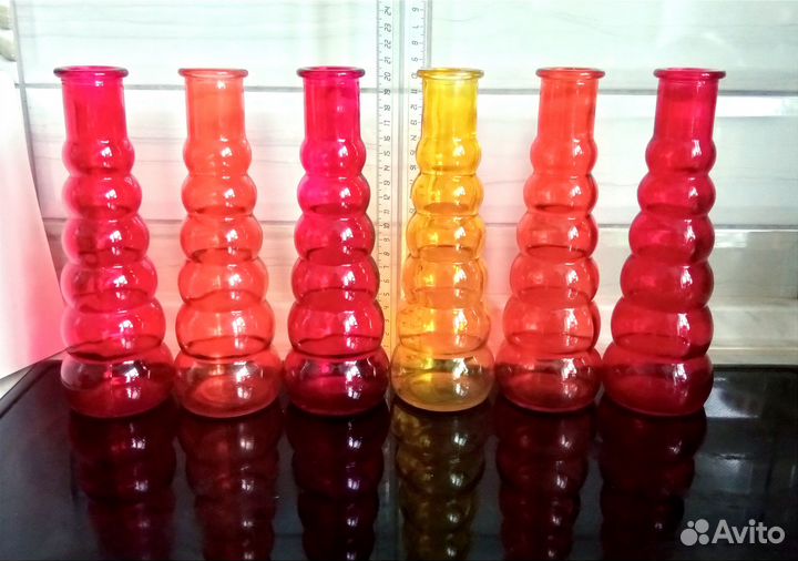 Бутылки, вазы Икея Hoff и другие разноцветные